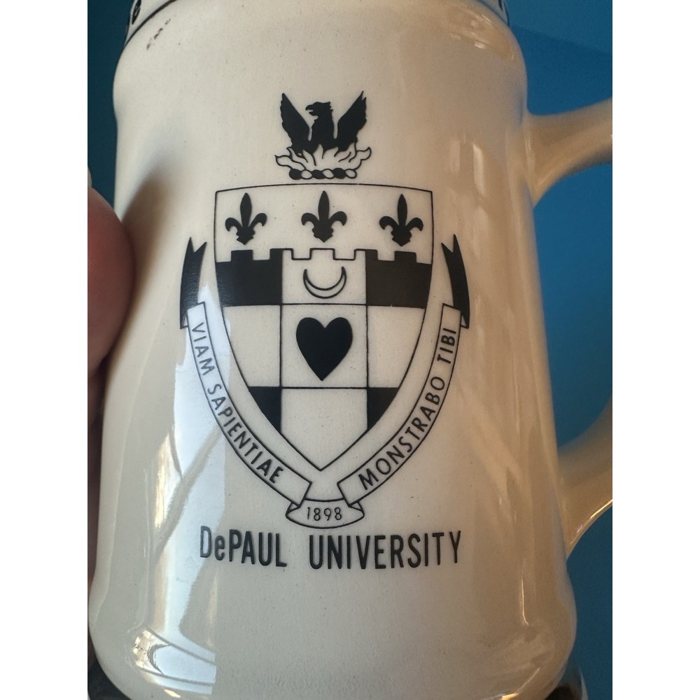 Vintage DePaul University Mug Stein Souvenir 5.5" Tall 1898 - Picture 7 of 7